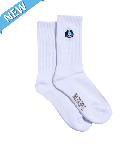 Skully's White Socks (3 Pairs)