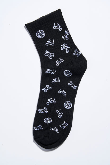 Skully's Socks Black (3 Pairs)